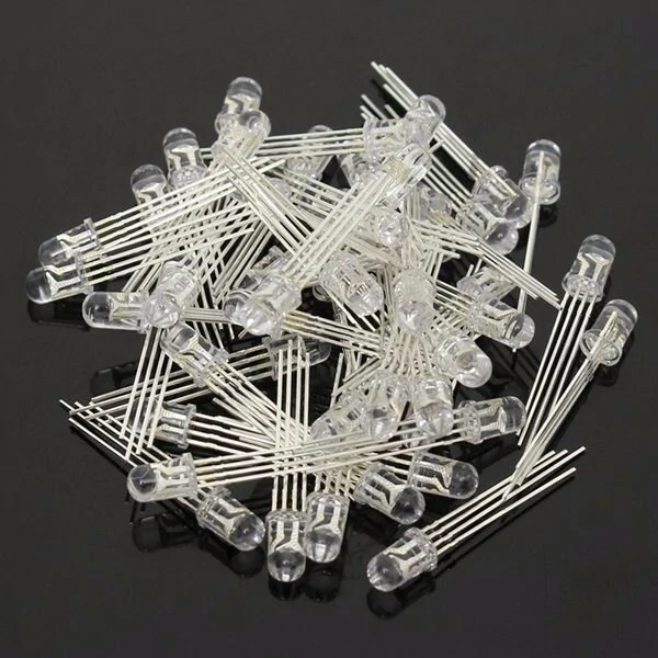 50pcs LED RGB Common Cathode 4-Pin F5 5MM Diode — view 2