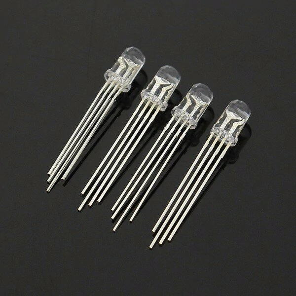 50pcs LED RGB Common Cathode 4-Pin F5 5MM Diode — view 3