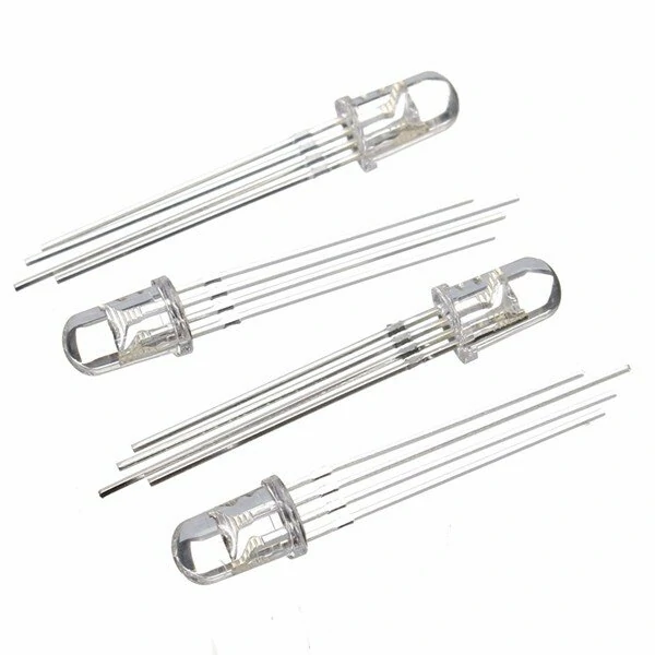 50pcs LED RGB Common Cathode 4-Pin F5 5MM Diode — view 7