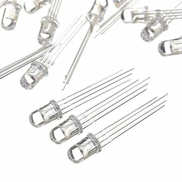 50pcs LED RGB Common Cathode 4-Pin F5 5MM Diode — view 9