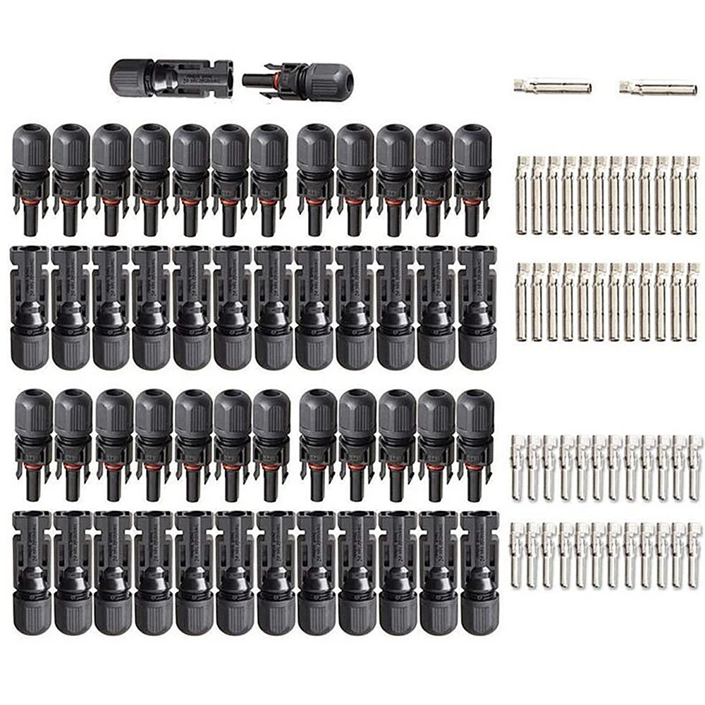 50PCS Solar Connector Male to Female Solar Plug Connector for Solar Panels and Photovoltaic Systems — image 1