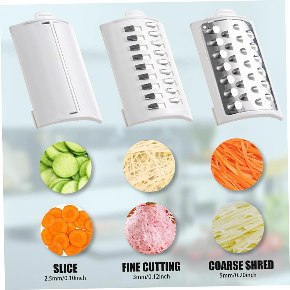 50W Multifunctional Vegetable Cutter Kitchen Drum Electric Vegetable Cutter Vegetable Slicer Potato Grater Electric Cheese Grater — view 4