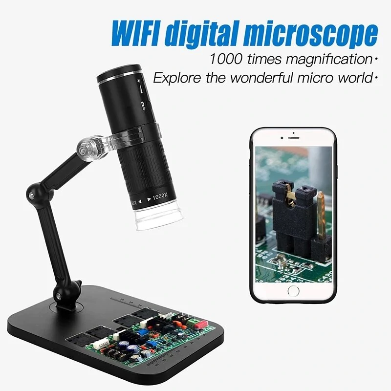 50X-1000X Wireless Digital Microscope Handheld USB HD Inspection Camera with Flexible Stand for Phone PC — view 4