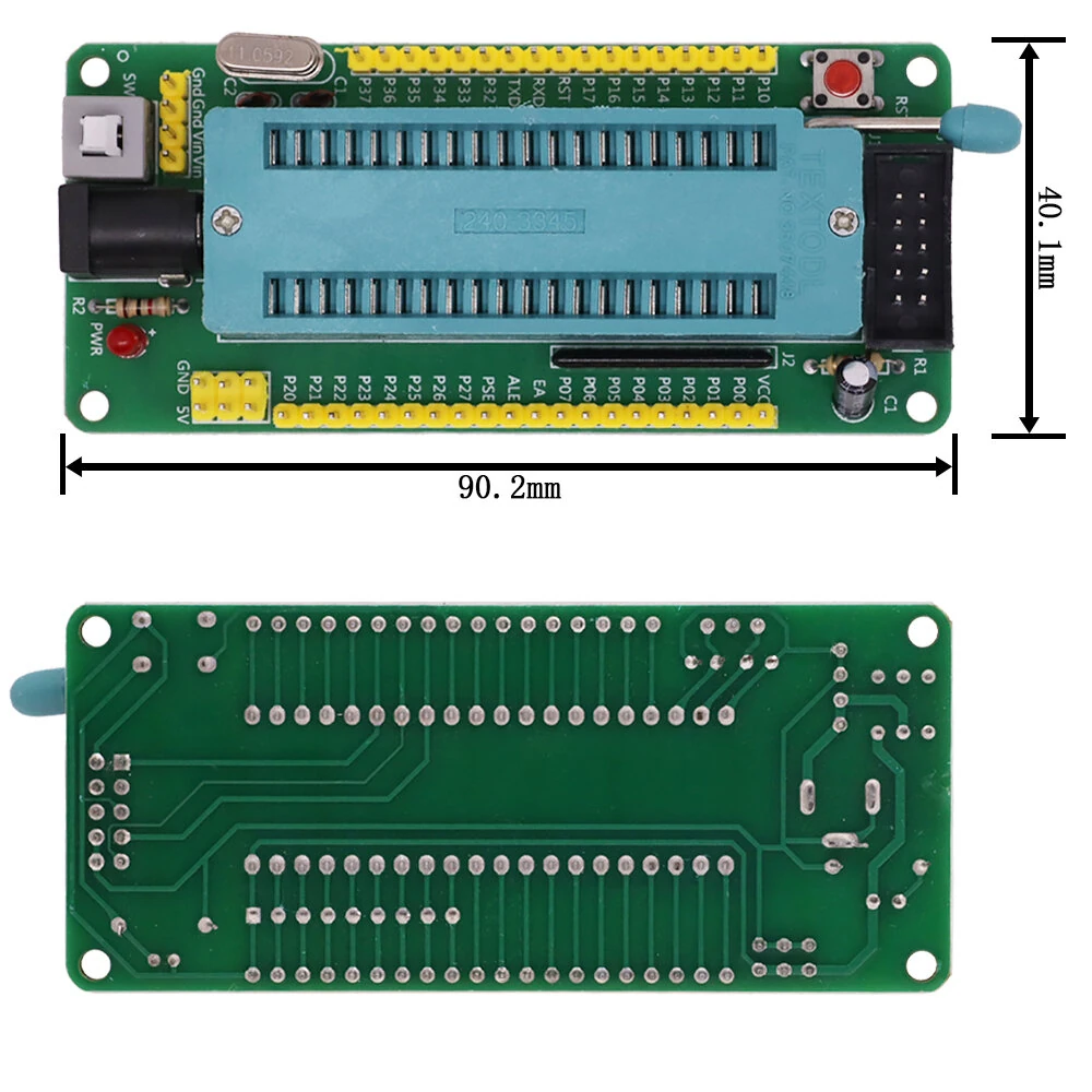 51 AVR MCU STC Minimum System Board Learning Development Board STC89C52 AT89S52 40P Locking Seat Module Microcontroller Programmer — view 4