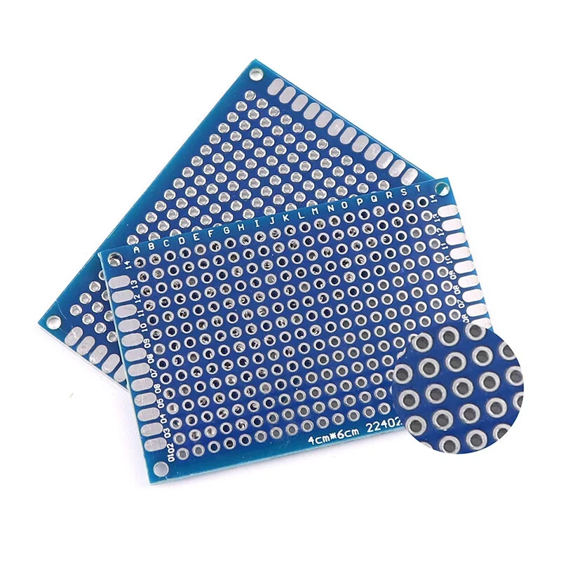 5/10PCS PCB Board Prototype Board Blue 2x8/3x7/4x6/5x7/7x9cm Double Sided Circuit Board For DIY Soldering Project — view 3