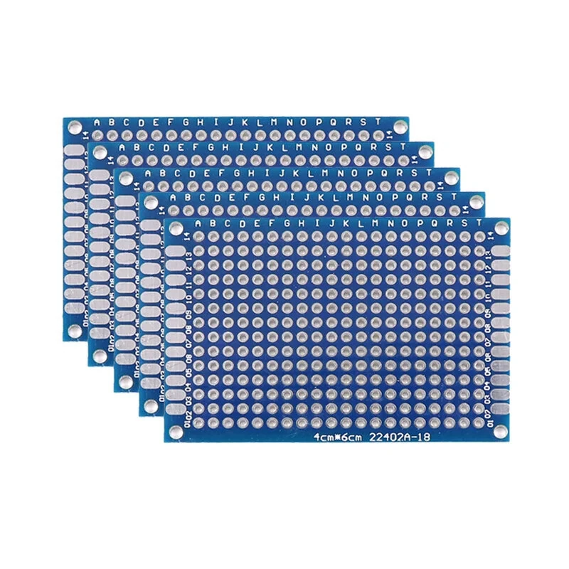 5/10PCS PCB Board Prototype Board Blue 2x8/3x7/4x6/5x7/7x9cm Double Sided Circuit Board For DIY Soldering Project — view 7