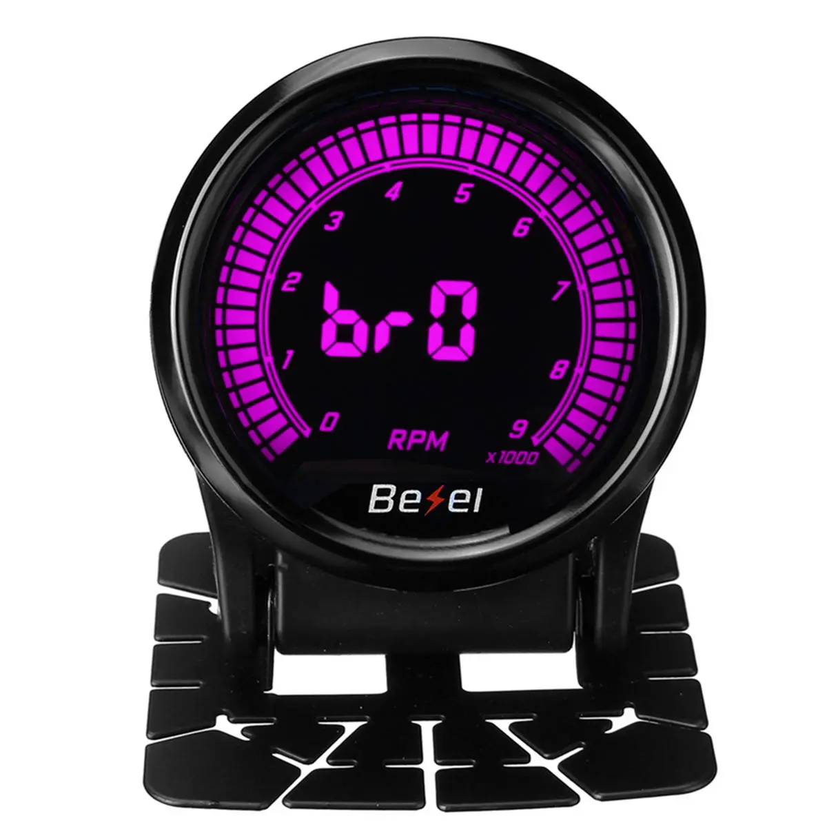 52mm Tachometer Gauge for Ten Color LED Meter 12V Car Gauge  0-9000RPM — view 2