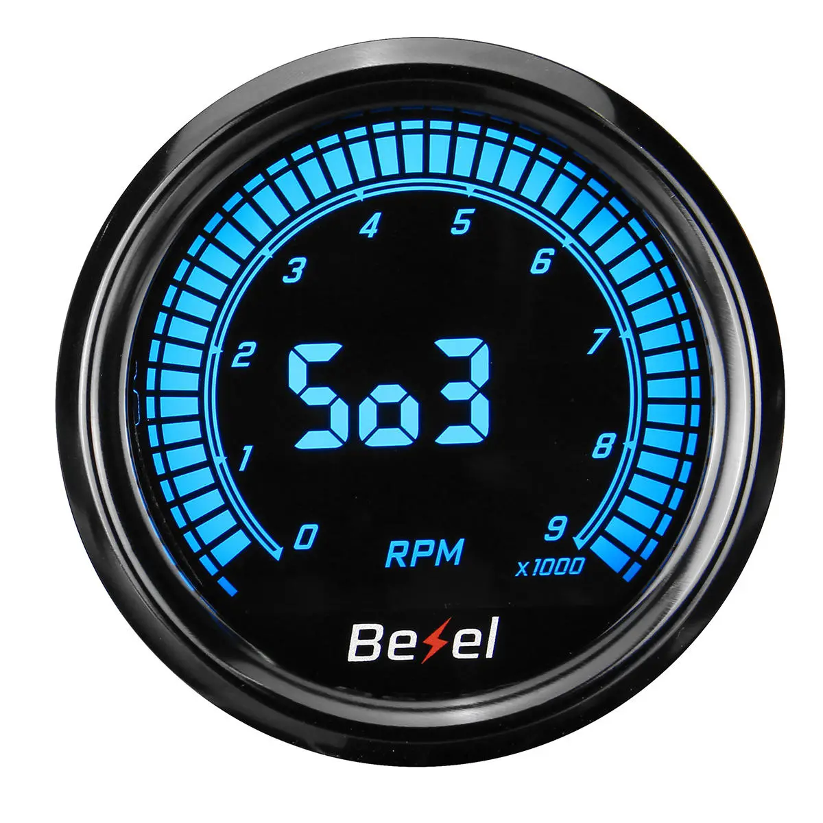 52mm Tachometer Gauge for Ten Color LED Meter 12V Car Gauge  0-9000RPM — view 4