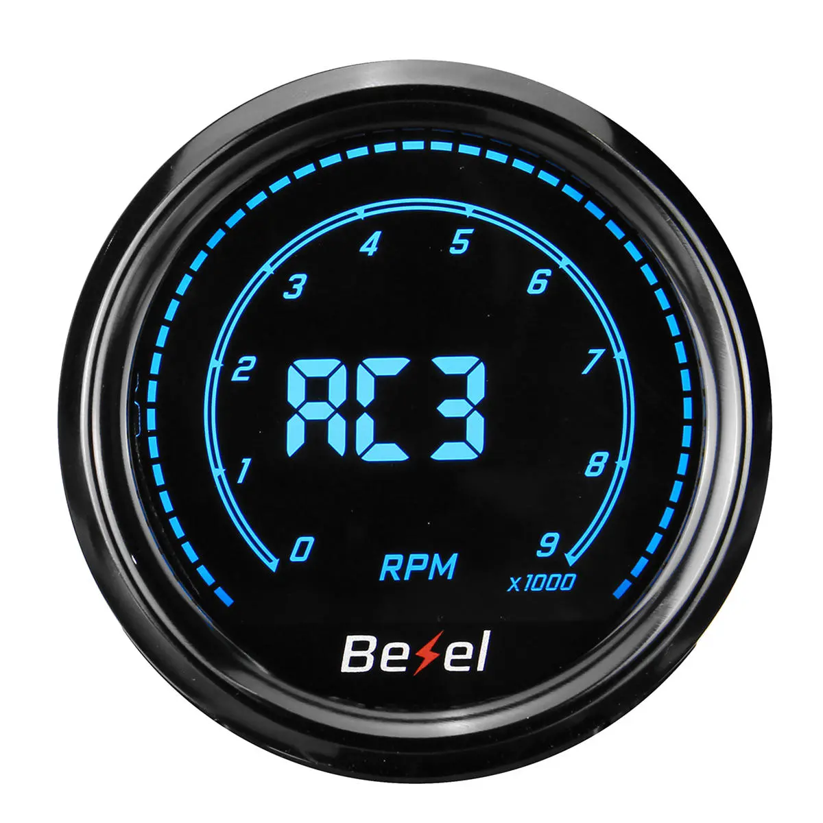 52mm Tachometer Gauge for Ten Color LED Meter 12V Car Gauge  0-9000RPM — view 5