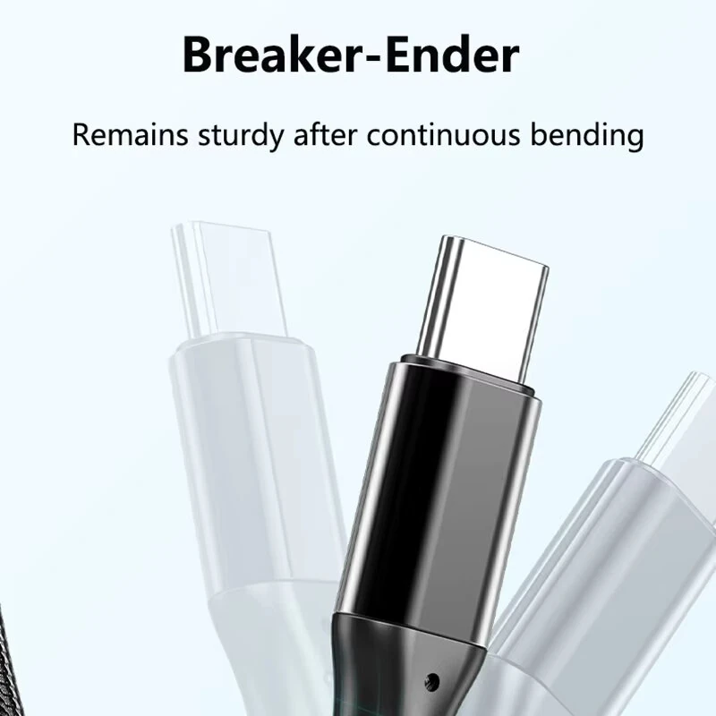 5A 66W USB-A to Type-C/iP/Micro USB Cable Fast Charging Data Transmission Copper Core Line 1.2M Long for iPhone 17 17Pro 16 Pro Max 15 14 13 for Xiaomi 17pro for Huawei Mate XTs for OPPO for VIVO — view 7