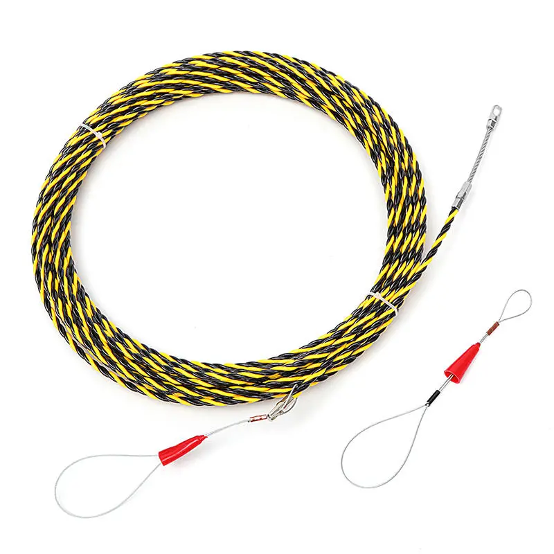 5M/10M/15M/20M/25M 6mm Spiral Cable Puller Conduit Snake Cable Rodder Fish Tape Wire Guide — image 1