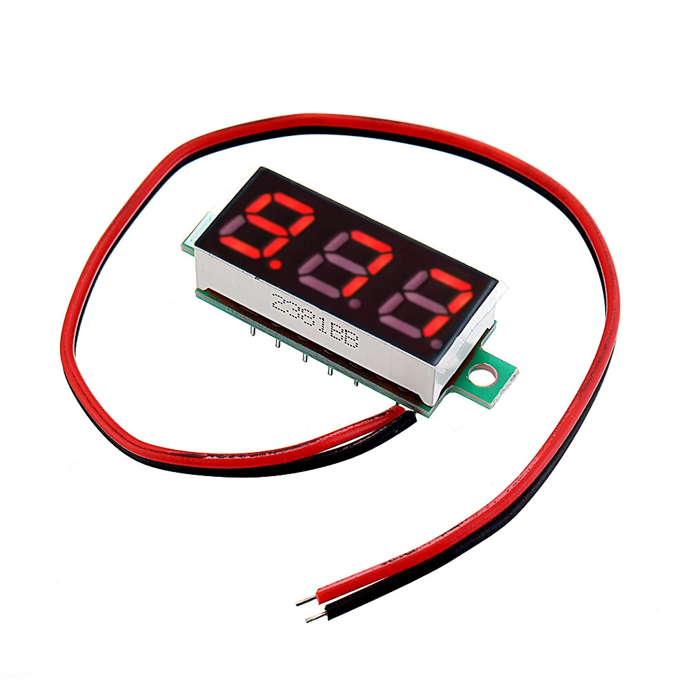 5pcs 0.28 Inch Two-wire 2.5-30V Digital Red Display DC Voltmeter Adjustable Voltage Meter — Geekcreit