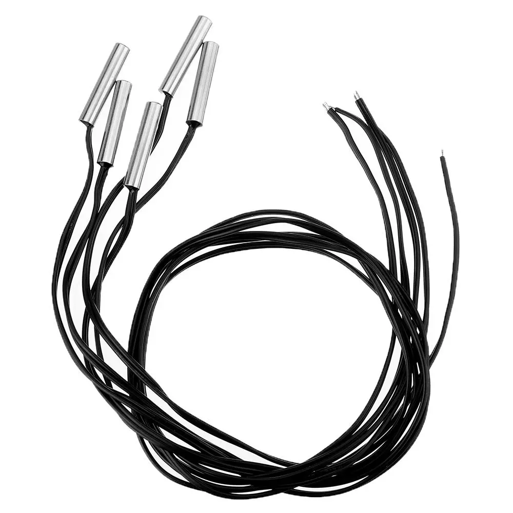 5pcs 10KOhm 1% 3435 0.5M NTC Thermistor Accuracy Temperature Sensor Cable Cylinder Probe High Sensitivity Temperature Sensor Wire — view 2