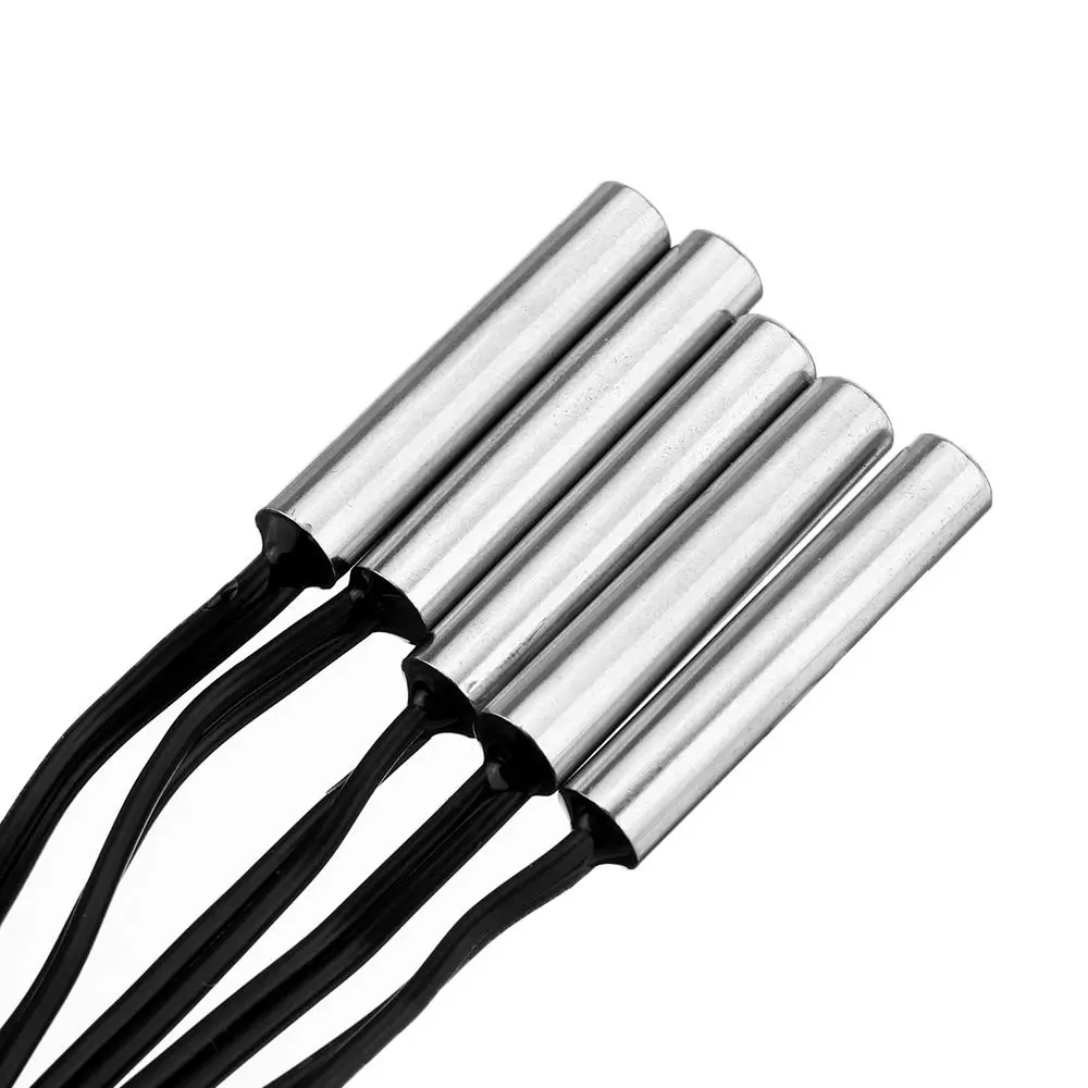 5pcs 10KOhm 1% 3435 0.5M NTC Thermistor Accuracy Temperature Sensor Cable Cylinder Probe High Sensitivity Temperature Sensor Wire — view 4