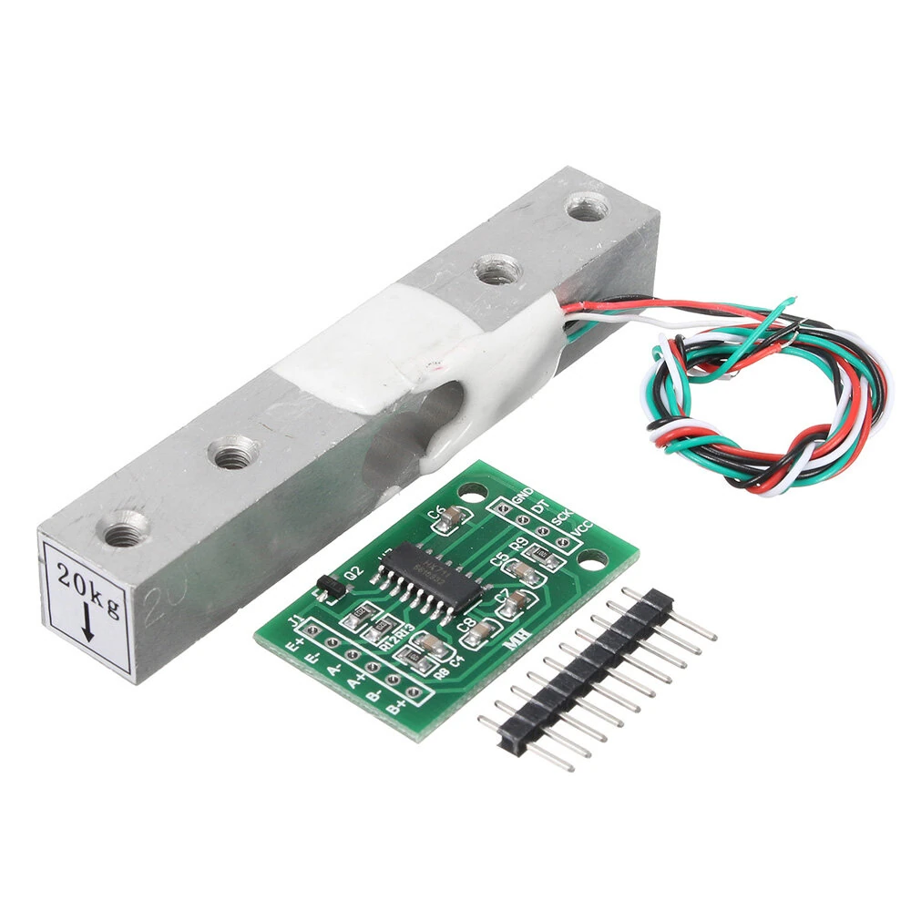 5pcs HX711 Module + 20kg Aluminum Alloy Scale Weighing Sensor Load Cell Kit — Pricio
