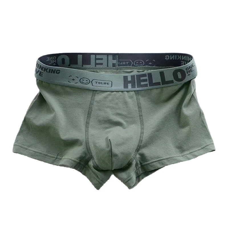 5pcs Men's Simple Cotton Boxer Briefs with Letter Print Waistband Large Size Comfy Breathable Solid Color Boxer Underwear Underpants — view 6