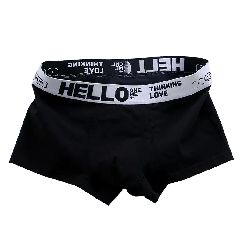 5pcs Men's Simple Cotton Boxer Briefs with Letter Print Waistband Large Size Comfy Breathable Solid Color Boxer Underwear Underpants — view 8