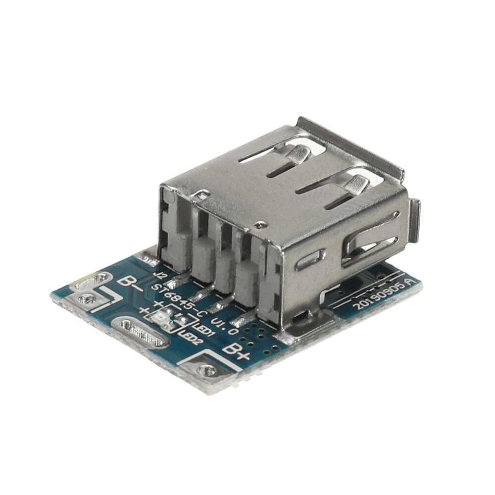 5Pcs Micro USB 5V Lithium Battery Charger Boost Protection Board Li-Po Li-ion 18650 Power Bank Charger Board DIY — view 4