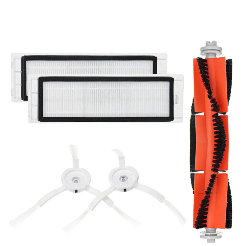 5pcs Replacements for Xiaomi Mijia 1S Roborock S50 S51 S52 S53 S54 S55 S5 S5MAX S6 S6PURE S6MAXV Vacuum Cleaner Parts Accessories Main Brush*1 Side Brushes*2 HEPA Filters*2 [Non-original] — Pricio