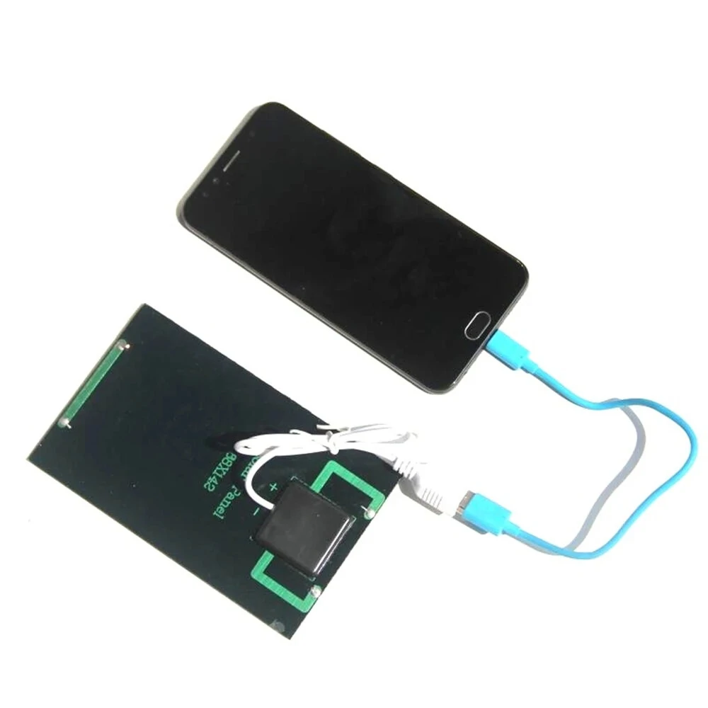 5V 2W Solar Panel Output USB Outdoor Portable Solar System Cell Phone Charger Solar Panel Battery Module Power Panel — view 4