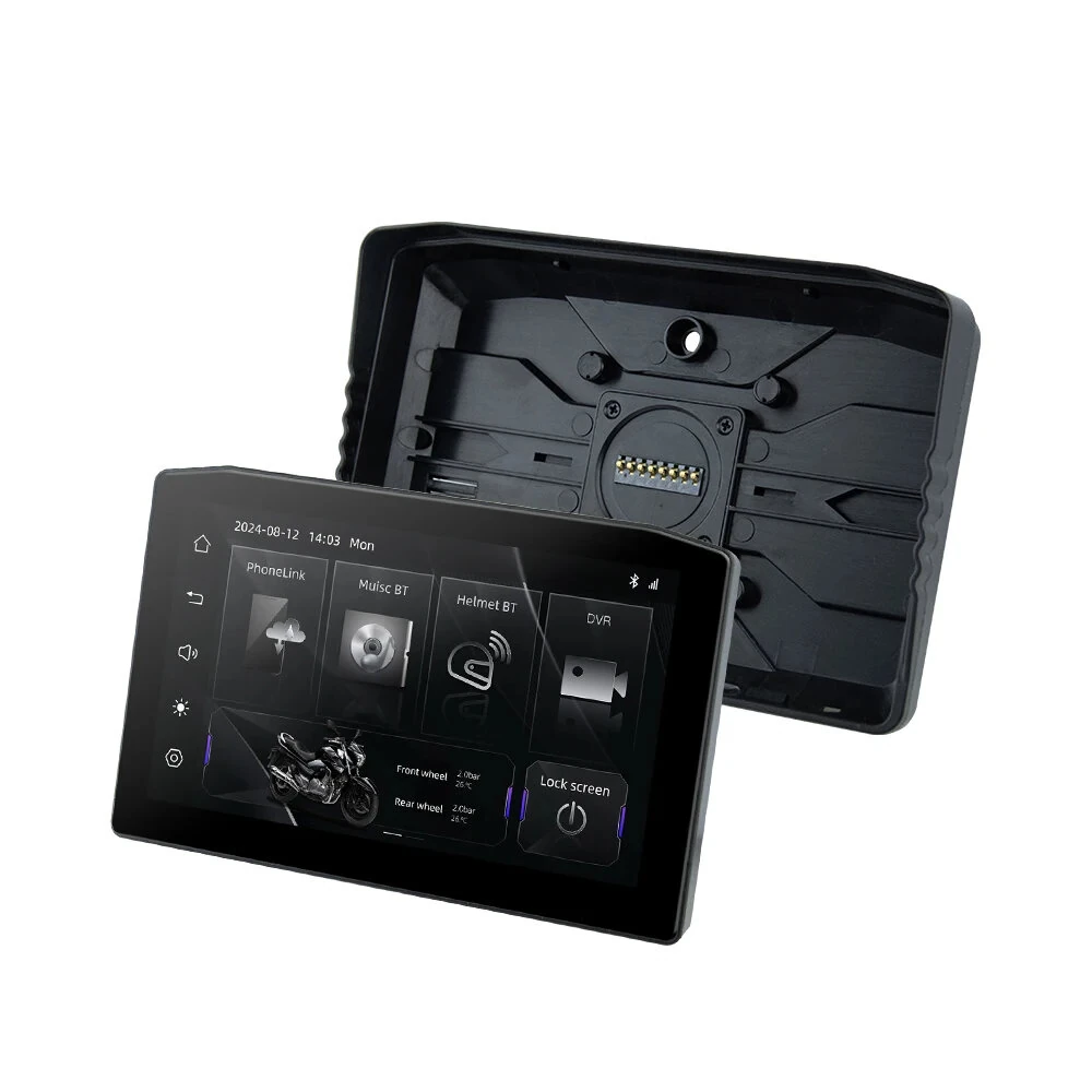 6.25" Wireless CarPlay Moto Android Auto Portable Digital Dashboard Anti Theft Removable Screen GPS Motorcycle Navigation — image 1