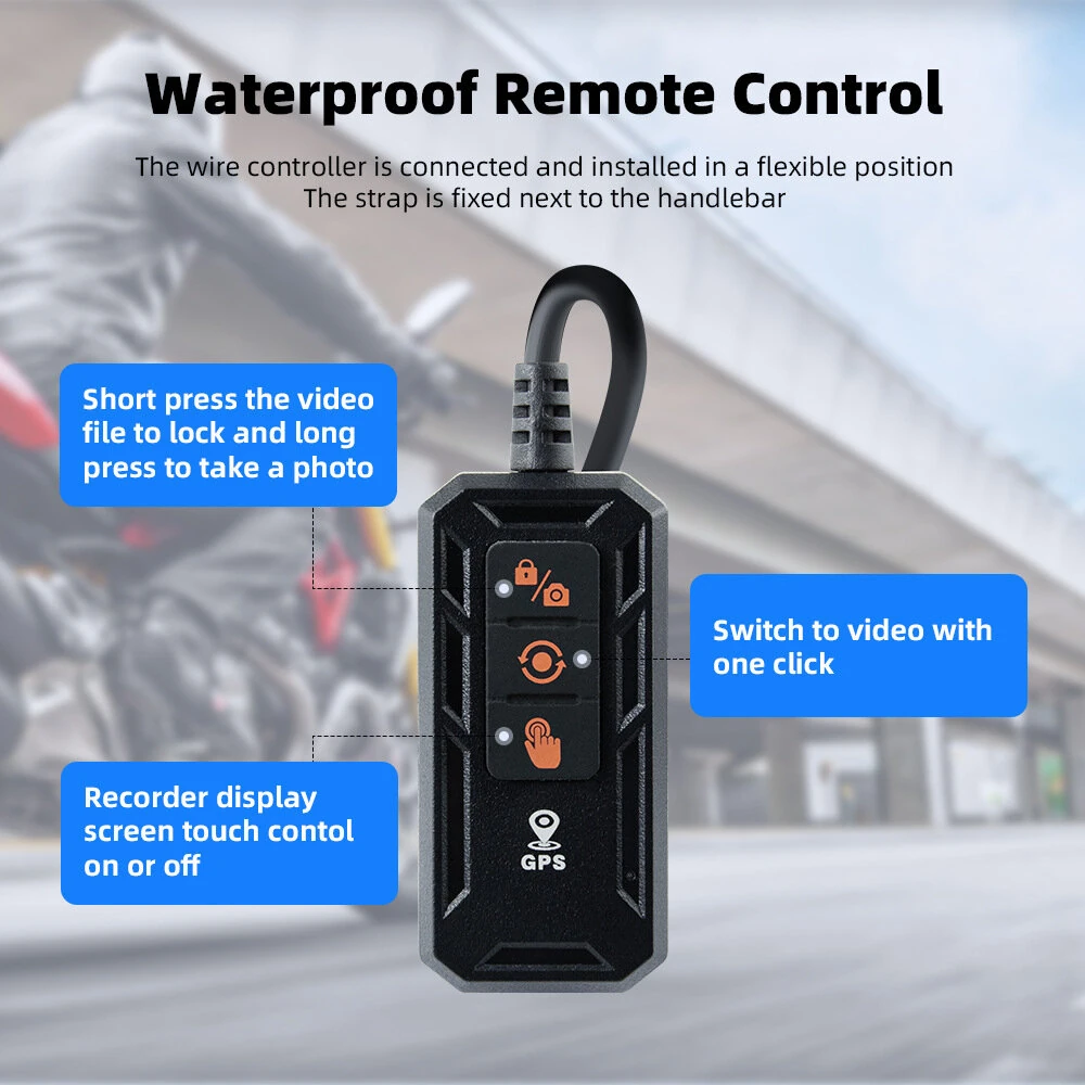 6.25inch Wireless CarPlay Moto Android Auto Portable Digital Dashboard GPS Motorcycle Navigation Display GPS Remote Control TPMS — view 9