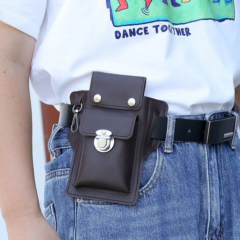 6.9-inch Mobile Phone Bag Men's Multifunctional Anti-theft Waterproof Waist Bag Hang Keys Belted Phone Pouch — view 2