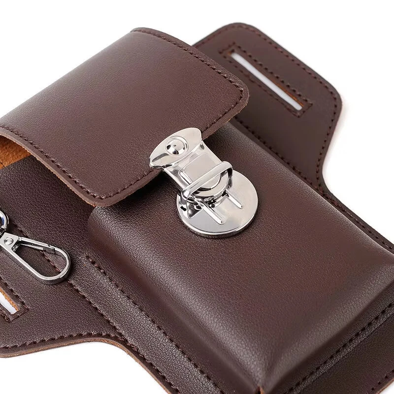 6.9-inch Mobile Phone Bag Men's Multifunctional Anti-theft Waterproof Waist Bag Hang Keys Belted Phone Pouch — view 6