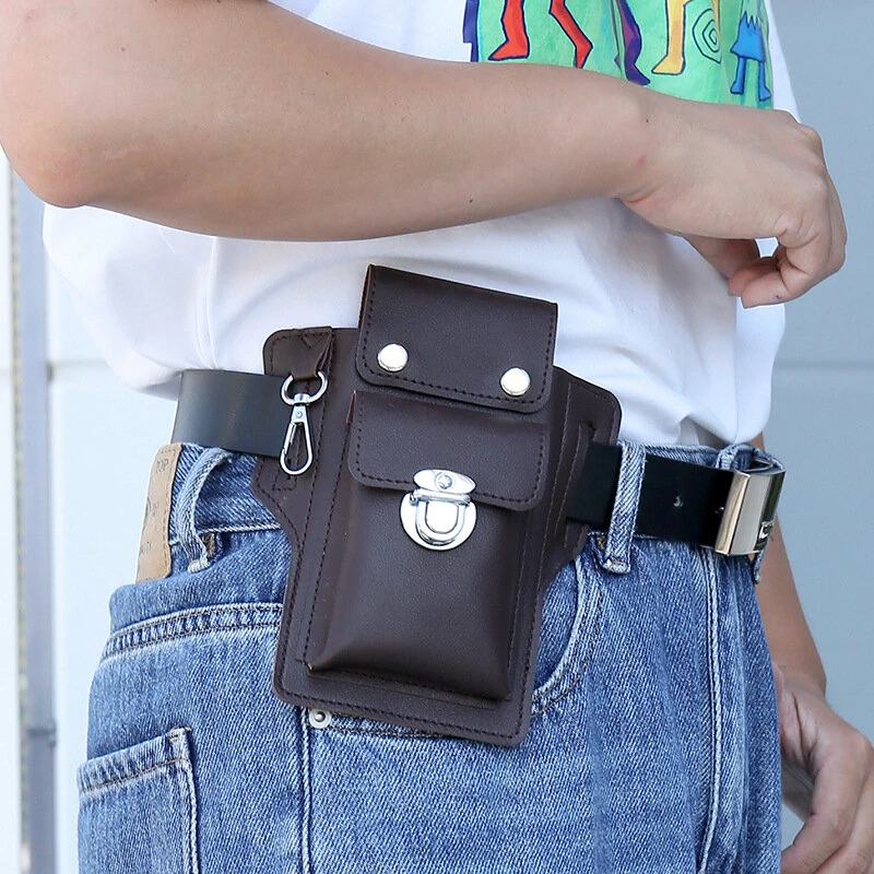 6.9-inch Mobile Phone Bag Men's Multifunctional Anti-theft Waterproof Waist Bag Hang Keys Belted Phone Pouch — view 9