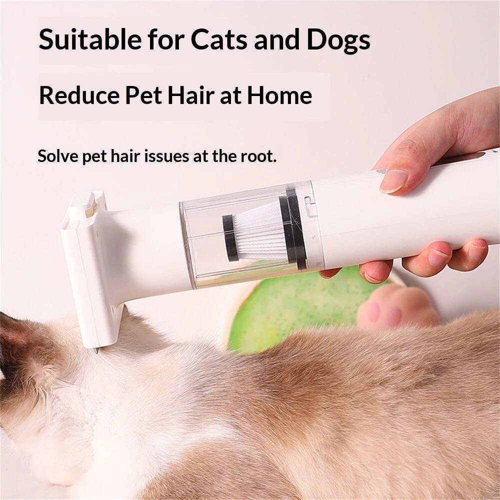 6 in 1 Wireless Portable Vacuum Cleaner Multi-Functional Pet Grooming Tool High Suction Three Adjustable Settings Auitable for Pets Grooming Car Home Use Cleaning — view 4