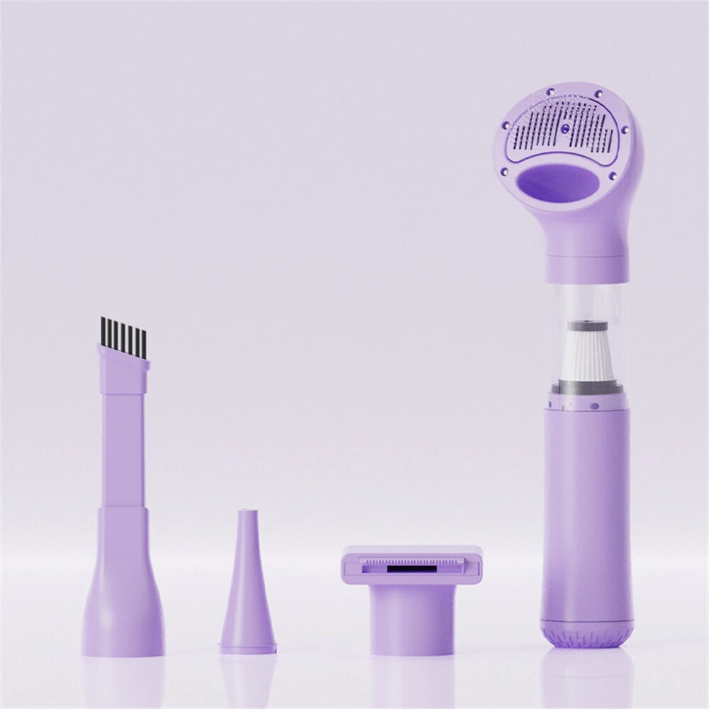 6 in 1 Wireless Portable Vacuum Cleaner Multi-Functional Pet Grooming Tool High Suction Three Adjustable Settings Auitable for Pets Grooming Car Home Use Cleaning — view 7