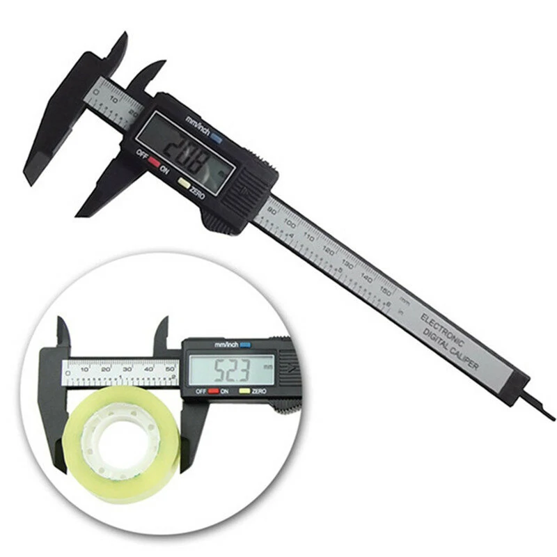 6-inch 150mm Electronic Digital Caliper Ruler Carbon Fiber Composite Vernier — Pricio
