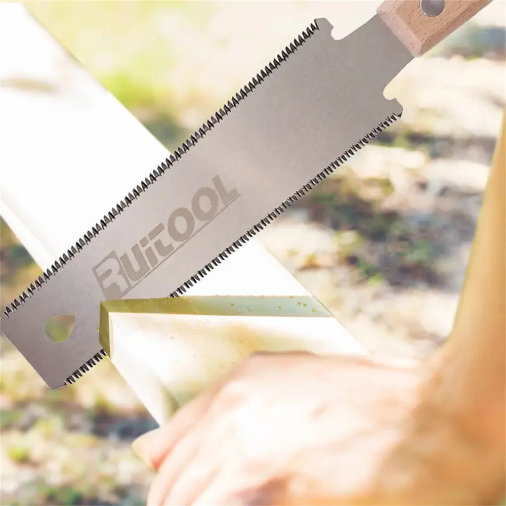 6 Inch Double Edged Hand Saw SK-5 High Carbon Steel Versatile Woodworking Tool for High Durability Flexibility Ideal for Fine Detail Work — view 3
