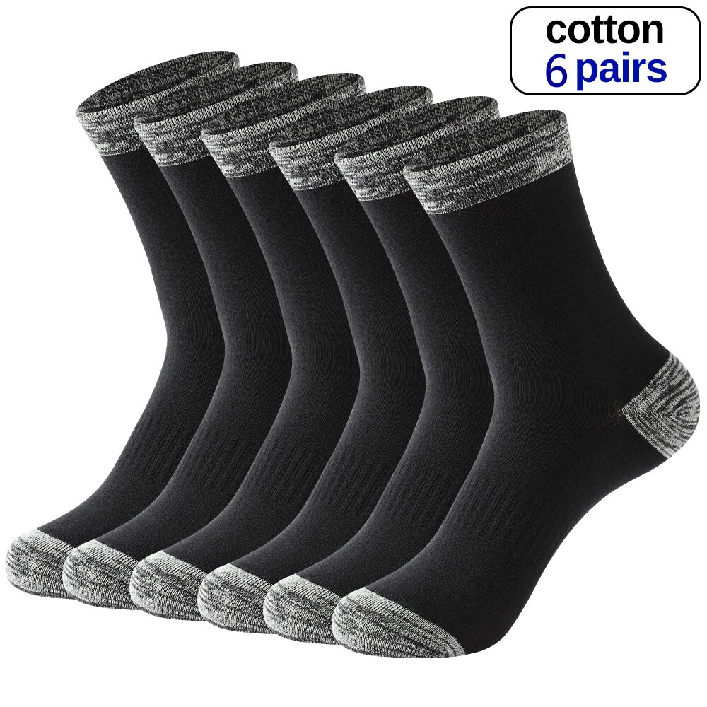 6 Pair Autumn Winter Men Socks Cotton Leisure Business Long Socks Walking Running Hiking Warm Socks For Male Plus Size 42-48 — view 10