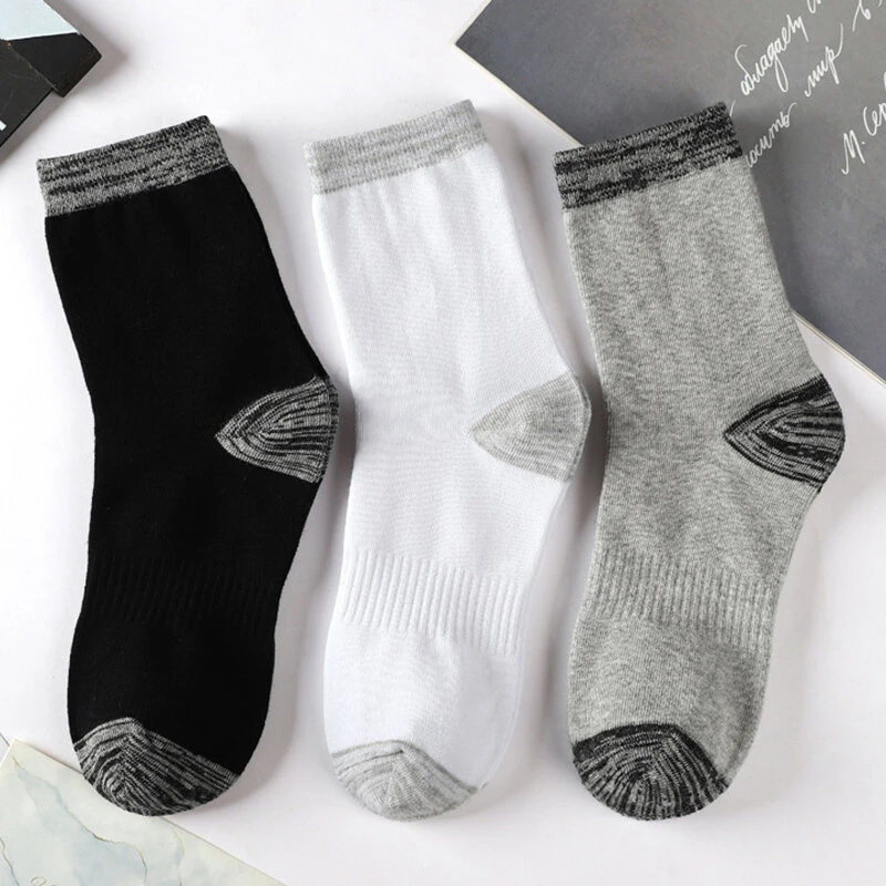 6 Pair Autumn Winter Men Socks Cotton Leisure Business Long Socks Walking Running Hiking Warm Socks For Male Plus Size 42-48 — view 6