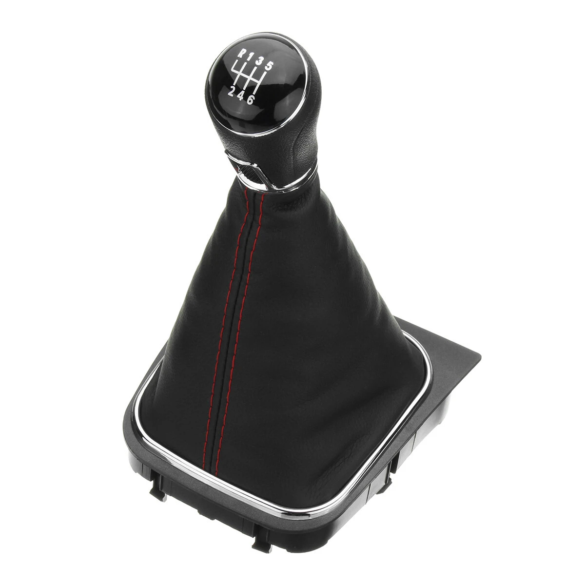 6 Speed Gear Shift Knob Shifter 11mm Inner PU Leather Boot Gaitor Cover For VW G — view 2