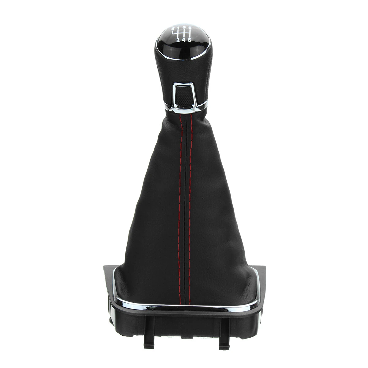 6 Speed Gear Shift Knob Shifter 11mm Inner PU Leather Boot Gaitor Cover For VW G — view 4