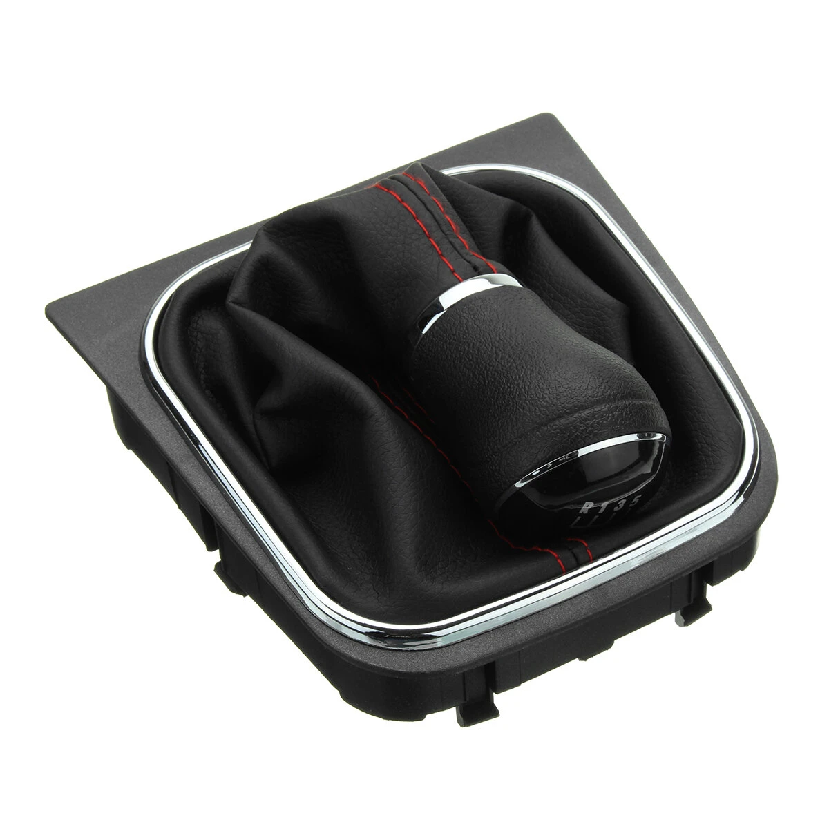 6 Speed Gear Shift Knob Shifter 11mm Inner PU Leather Boot Gaitor Cover For VW G — view 7