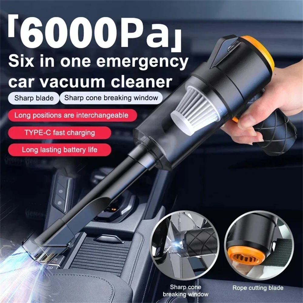 6000Pa Portable Multi Function Car Vacuum Cleaner High Suction Washing and Blowing Outdoor Indoor Use — view 7