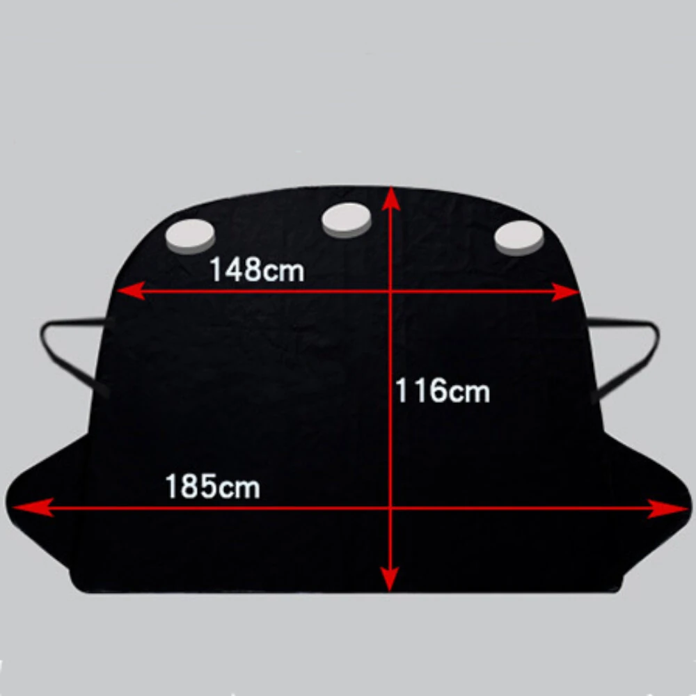 600D Car Windshield Sunshade Snow Cover with Rearview Mirrors Covers Waterproof Sun Blocking Snowproof — view 5