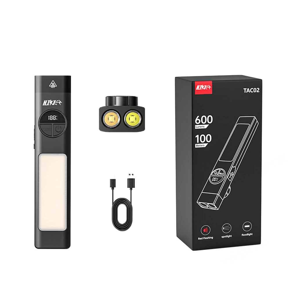 600LM Portable Flashlight UV Light 8 Lighting Modes Built In 1000mAh Battery Rechargeable Magnetic With Clip Emergency Torch Clip Pocket Light — view 8