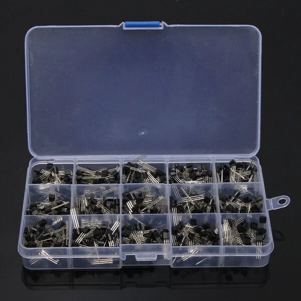 600Pcs TO-92 NPN PNP Bipolar Transistor 15 Value Assortment Kit — view 7