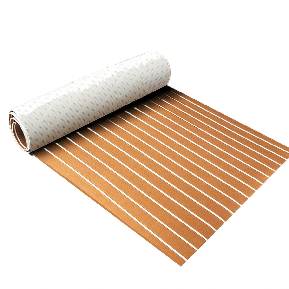 600x2400x5mm Marine Flooring Faux Teak Decking Brownwhite EVA Foam Boat Decking Sheet — ELUTO