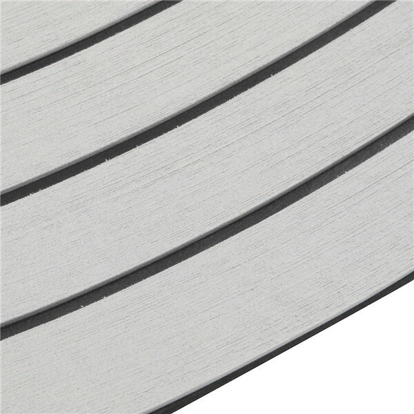 600x2400x5mm Marine Flooring Faux Teak Grey With Black Lines EVA Foam Boat Decking Sheet — view 5