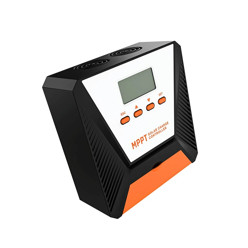 60A MPPT Solar Charge Controller 12V/ 24V Solar Panel Charge Controller Intelligent Regulator for FLD/LiFePO4/SLD/GEL/AGM with Dual USB Port Auto Parameter LCD Display and Timer Setting ON/Off Hours — view 3