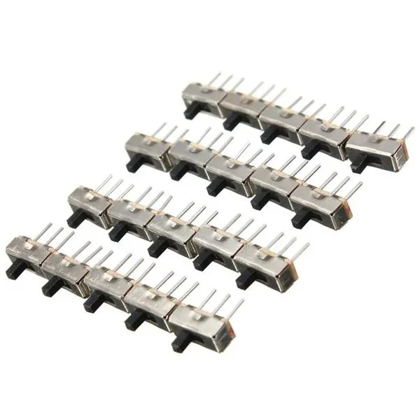 60pcs SS12D00G3 2 Position SPDT 1P2T 3 Pin PCB Panel Mini Vertical Slide Switch — image 1