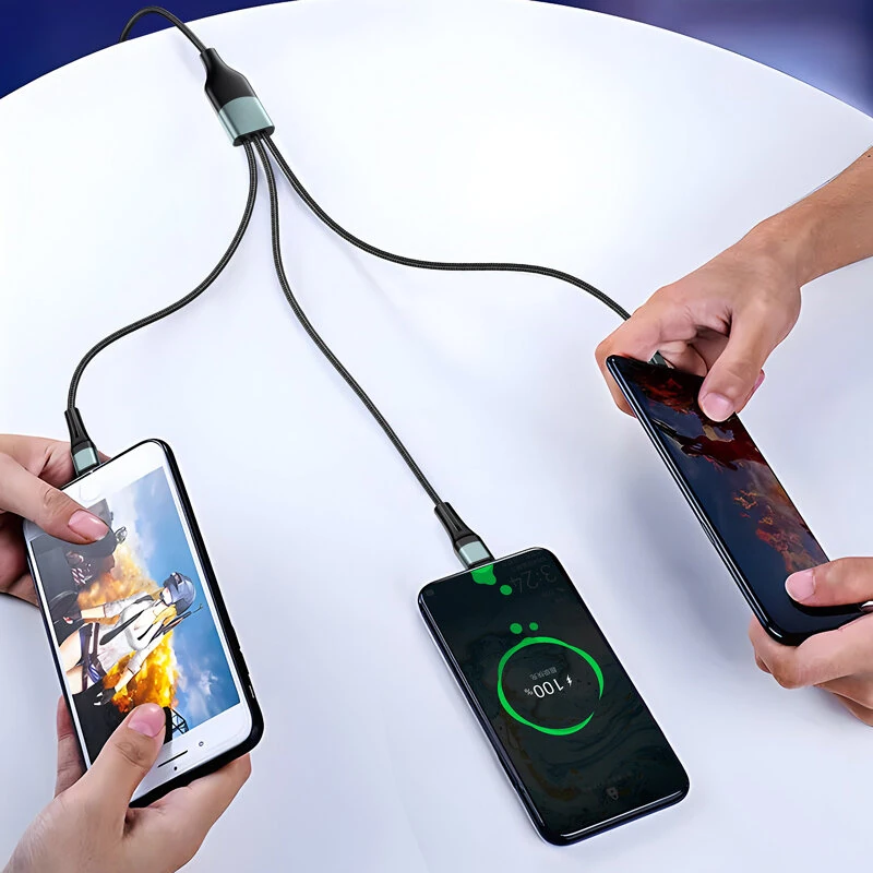 60W USB-A/USB-C to iP/Type-C/Micro USB Cable Fast Charging Data Transmission Pure Copper Core Line 1.2M Long for iPhone 16 16 Pro 15 14 13 Pro Max for Huawei Mate XT for Xiaomi 15pro — view 4