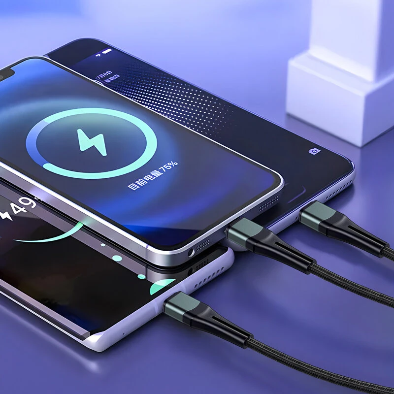 60W USB-A/USB-C to iP/Type-C/Micro USB Cable Fast Charging Data Transmission Pure Copper Core Line 1.2M Long for iPhone 16 16 Pro 15 14 13 Pro Max for Huawei Mate XT for Xiaomi 15pro — view 6