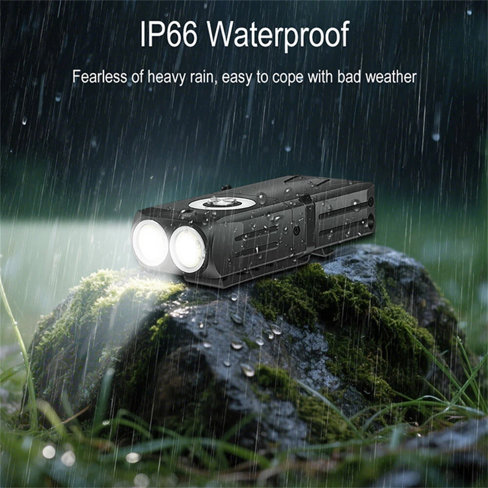 650 Lumens Portable Outdoor Emergency Magnetic EDC Flashlight - White Light + RGB Aluminum Alloy Keychain Light with Type-C Rechargeable LED Keychain Light — view 10