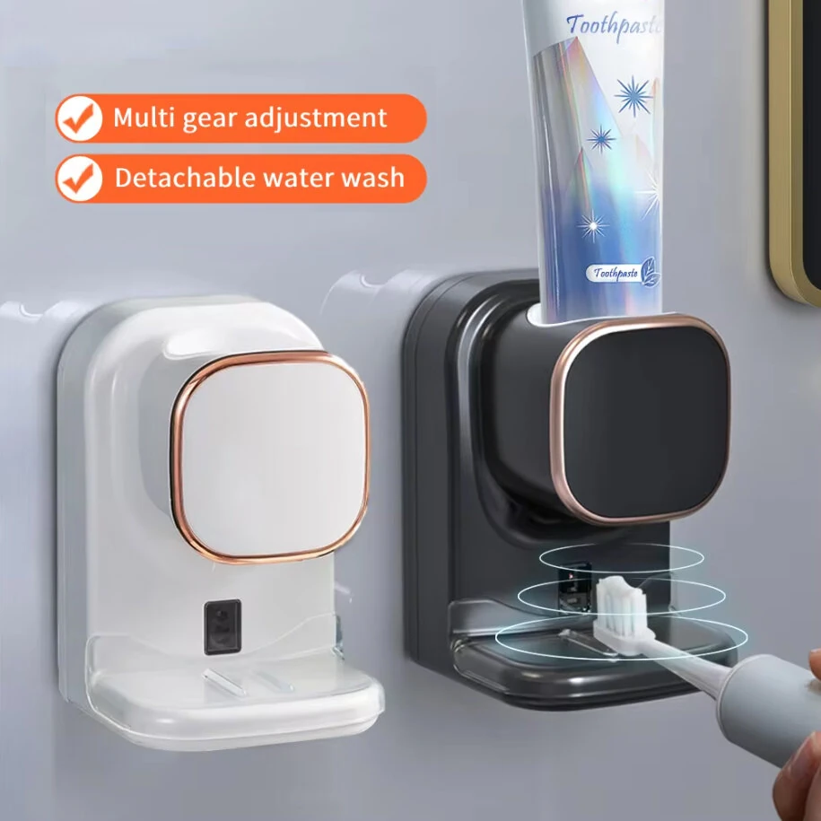 650mAh Auto-sensing Toothpaste Squeezer Tool 3 Mode Toothpaste Dispenser Detachable Bathroom Accessories Automatic Dispenser Wall Mounted Electric Toothpaste Squeezer — image 1